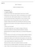 MKT 675 Milestone Three..docx  MKT 675  MKT 675 Milestone 3  Southern New Hampshire University  :Recommendations      .I  A. Competitive Intelligence  In order for NestlÃ© to improve their marketing strategies to reduce the risk of unethical marketing pra