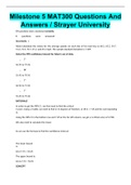 Milestone 5 MAT300 Questions And Answers / Strayer University