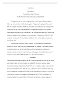 Case Study by Sara Martinez, Chamberlain College of Nursing, NR 601 Primary Care of the Maturing and Aged Family Primary Diagnosis Diabetes Mellitus Type 2 (DM) (E11.9)