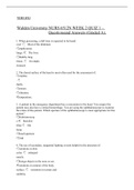 Walden University NURS 6512N WEEK 2 QUIZ 1.docx  NURS 6512  Walden University NURS 6512N WEEK 2 QUIZ 1 “ Questionsand Answers (Graded A).  1. When percussing, a dull tone is expected to be heard over:     Most of the abdomen.  emphysemic lungs.     The li