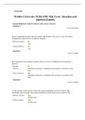 Walden University NURS 6501 Mid Term    Question and answers.docx  NURS 6501  Walden University NURS 6501 Mid Term“ Question and  Answers (Latest).  Results Displayed: Selected Answers and Correct Answers.  Question 1    0 out of 0 points  When completing