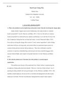 OL 663 Final Project   Submit Change Plan.docx  OL 663  Final Project Change Plan  Module Nine  Southern New Hampshire University  OL “ 663 “ X2096  Leading Change  I. ANALYSIS AND DIAGNOSIS  A. What is the problem in need of addressing at this point in t