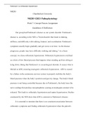 Week 7  Concept Process Assignment Guidelines  3 Reflection .docx  NR283  Chamberlain University  NR283-12821 Pathophysiology   Week 7: Concept Process Assignment   Guidelines #3 Reflection  Our group had Parkinson's disease as our system disorder. Par