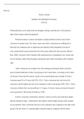 Week 6 Journal.docx  PSY324  Week 6 Journal  Southern New Hampshire University  PSY324  What predictions can be made about the thoughts, feelings, and behaviors of this group in light of their unique cultural background?  Historical trauma is a theory dev