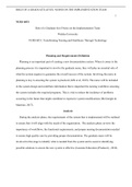 week 10.docx  NURS 6051  Role of a Graduate-level Nurse on the Implementation Team  Walden University  NURS 6051: Transforming Nursing and Healthcare Through Technology  Planning and Requirements Definition       Planning is an important part of creating 