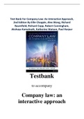 Test Bank For Company Law An Interactive Approach, 2nd Edition By Ellie Chapple, Alex Wong, Richard Baumfield, Richard Copp, Robert Cunningham, Akshaya Kamalnath, Katherine Watson, Paul Harpur