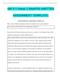 NR 511 Week 2 SNAPPS WRITTEN ASSIGNMENT TEMPLATE.