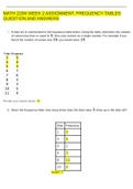 MATH 225N WEEKS 2, 6, 7 & 8| ASSIGNMENTS 