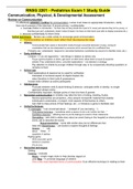 RNSG 2201 - Pediatrics Exam 1 Study Guide.