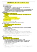 NURSING 105 - Peds Exam 4 Study Guide