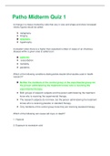 Pathophysiology Midterm Quiz 1: Questions and Answers (LATEST 2021 Exam)