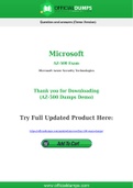 AZ-500 Dumps - Pass with Latest Microsoft AZ-500 Exam Dumps