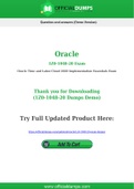 1Z0-1048-20 Dumps - Pass with Latest Oracle 1Z0-1048-20 Exam Dumps