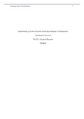 Exam (elaborations) NR 505 Week 5 Research Literature, Design, Sampling, and Implementation Assignment Chamberlain College of Nursing (NR 505 Week 5 Research Literature, Design, Sampling, and Implementation Assignment Chamberlain College of Nursing)