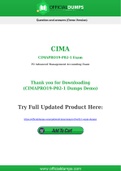 CIMAPRO19-P02-1 Dumps - Pass with Latest CIMA CIMAPRO19-P02-1 Exam Dumps