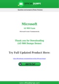 AZ-900 Dumps - Pass with Latest Microsoft AZ-900 Exam Dumps