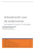 Arbeidsrecht voor de ondernemer samenvatting