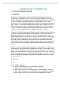 BIOS 135 Lab Report Format for ModelChem Labs