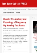 Anatomy and Physiology of Pregnancy My Nursing Test Banks