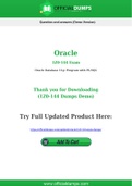 1Z0-144 Dumps - Pass with Latest Oracle 1Z0-144 Exam Dumps