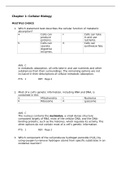 Exam (elaborations) NSG 509 Chapter 1: Cellular Biology MULTIPLE CHOICE