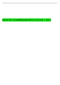 HESI PN COMPREHENSIVE EXAM 1 2021