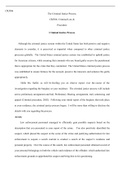 CRJ 306 Week 5 Assignment.docx  CRJ306  The Criminal Justice Process CRJ306: Criminal Law & Procedure   Criminal Justice Process  Although the criminal justice system within the United States has both positive and negative elements to consider, it is perc