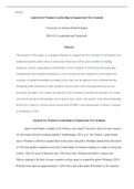 BUS 621 Week 6  Final Assignment CH.docx  BUS621  Analysis for Walmart Leadership to Expand into New Zealand  University of Arizona Global Campus BUS 621: Leadership and Teamwork   Abstract  This purpose of this paper is to prepare Walmart to expand into 