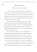 SCI207 Reflection Journal Week 1.docx  SCI207  Reflection Journal: Week One  SCI 207 Our Dependence upon the Environment  As I reflect on my experience with environmental science, I must admit that I do not have very much experience. I believe that the ex