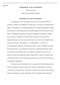 Maintaining the Loyalty of Stakeholders.docx (1)  MHA 620  Maintaining the Loyalty of Stakeholders  Ashford University  MHA 620: Health Policy Analyses  Maintaining the Loyalty of Stakeholders  An organization is only successful and goes as far as it can 