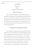 M5Assgn.doc  NURS  6501  Case Study Analysis  Walden University  Module 5  NURS  6501:Advanced Pathophysiology  Module 5: Week 8 Case Study  Patient is a 24-year-old female administrative assistant who comes to the emergency department with a chief compla