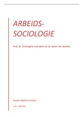 Arbeidssociologie samenvatting 2020-2021