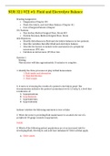 (Answered) NUR 321 VCE #5 Fluid and Electrolyte Balance | Piya Jordan, Medical-Surgical Floor, Room 403 • Patricia Newman, Medical-Surgical Floor, Room 406