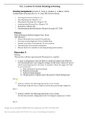 NUR 321 VCE # 1 Lesson 3- Critical Thinking in Nursing Practice | Patient: Patricia Newman, Medical-Surgical Floor, Room 406 (solved)