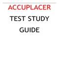 ACCUPLACER TEST STUDY GUIDE