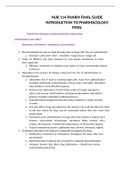 NUR 114 PHARM FINAL EXAM STUDY GUIDE 2020/2021