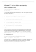 Exam (elaborations) NURSING 406 Chapter 27: Patient Safety and Quality Chapter 27: Patient Safety and Quality Potter et al.: Fundamentals of Nursing, 9th Edition MULTIPLE CHOICE quiz 1 Test bank burke 407