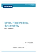 Ethics Responsibility & Sustainability: Summary + Class notes (MBA - KUL Brussels)