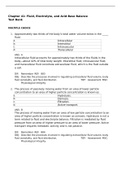 NURSING NUR 336 Chapter 41: Fluid, Electrolyte, and Acid-Base Balance Test Bank