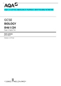 AQA A LEVEL BIOLOGY PAPER 2 2019 MARK SCHEME 