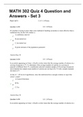  MATH 302 Quiz 4 Question and Answers - Set 3