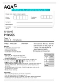 AQA A LEVEL PHYSICS EXAM PAPER 1,2 $ 3  A-level PHYSICS (Latest Update )