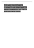 TEST BANK UNDERSTANDING PHARMACOLOGY: ESSENTIALS FOR MEDICATION SAFETY, 2ND EDITION WORKMAN & LACHARITY 