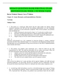 NSG6435 QUESTION BANK FOR WEEK 1 TO WEEK 9 QUIZ, NSG 6435 WEEK 10 FINAL EXAM, AND NSG 6435 WEEK 5 MIDTERM EXAM (LATEST, 2021): SOUTH UNIVERSITY |100% CORRECT Q & A, DOWNLOAD TO SECURE HIGHSCORE|