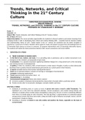 BS GEO 121 Trends, Networks, and Critical  Thinking in the 21st Century  Culture _______________________________________________________________________________________ CHRISTIAN ECCLESIASTICAL SCHOOL PRELIM MODULE TRENDS, NETWORKS, and CRITICAL THINKING 