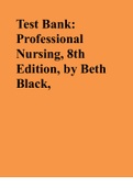 Test Bank: Professional Nursing, 8th Edition, by Beth Black