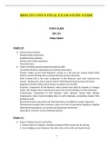 BIOS 252 UNIT 8 FINAL EXAM STUDY GUIDE:LATEST 2021 | CHAMBERLAIN COLLEGE OF NURSING