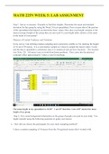 MATH 225N Week 5 Lab Assignment:LATEST 2021 | CHAMBERLAIN COLLEGE OF NURSING