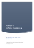 Humane wetenschappen 2: psychopathologie 2021