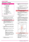 Class notes ANATOMY [Introduction to Anatomy]